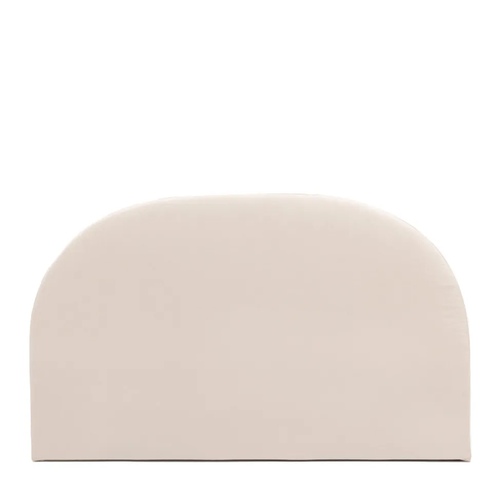 NOUSSA Tête de lit en tissu chenille demi-lune L150cm