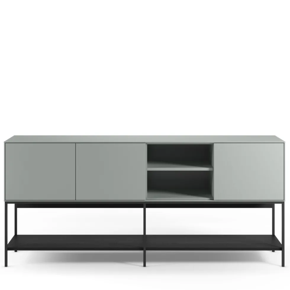 NOXA Buffet 3 portes en bois et métal L180cm