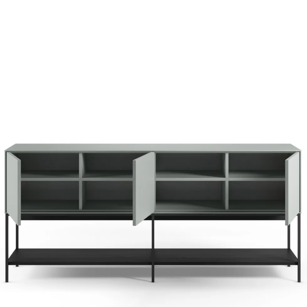 NOXA Buffet 3 portes en bois et métal L180cm