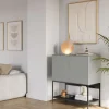 NOXA Buffet 2 portes en bois et métal L80cm
