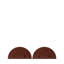 NUAGIO Lot de 2 étagères murales demi-cercle en métal L33cm