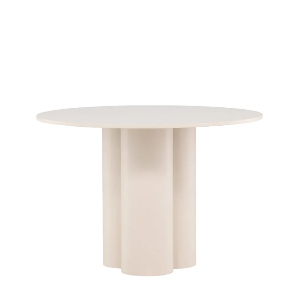 OLIVIA Table à manger 4 personnes ronde en bois