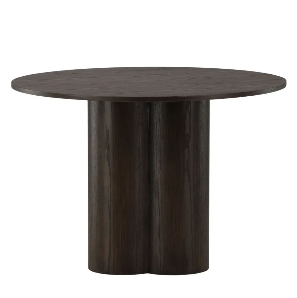 OLIVIA Table à manger 4 personnes ronde en bois