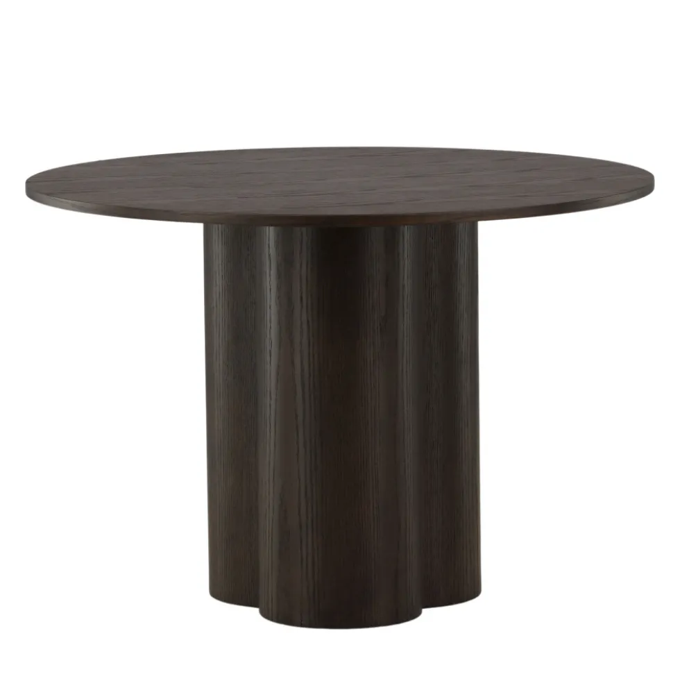 OLIVIA Table à manger 4 personnes ronde en bois