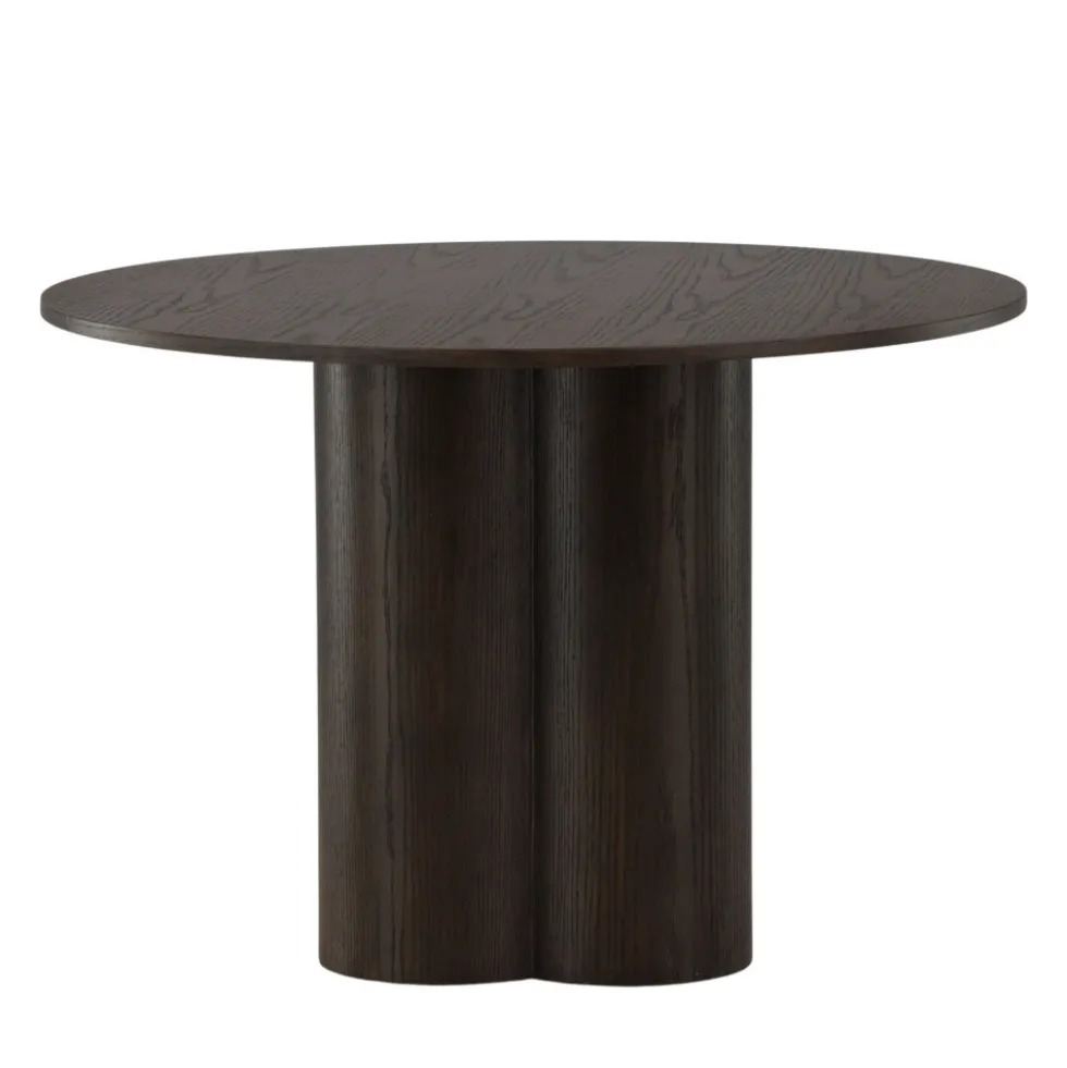 OLIVIA Table à manger 4 personnes ronde en bois