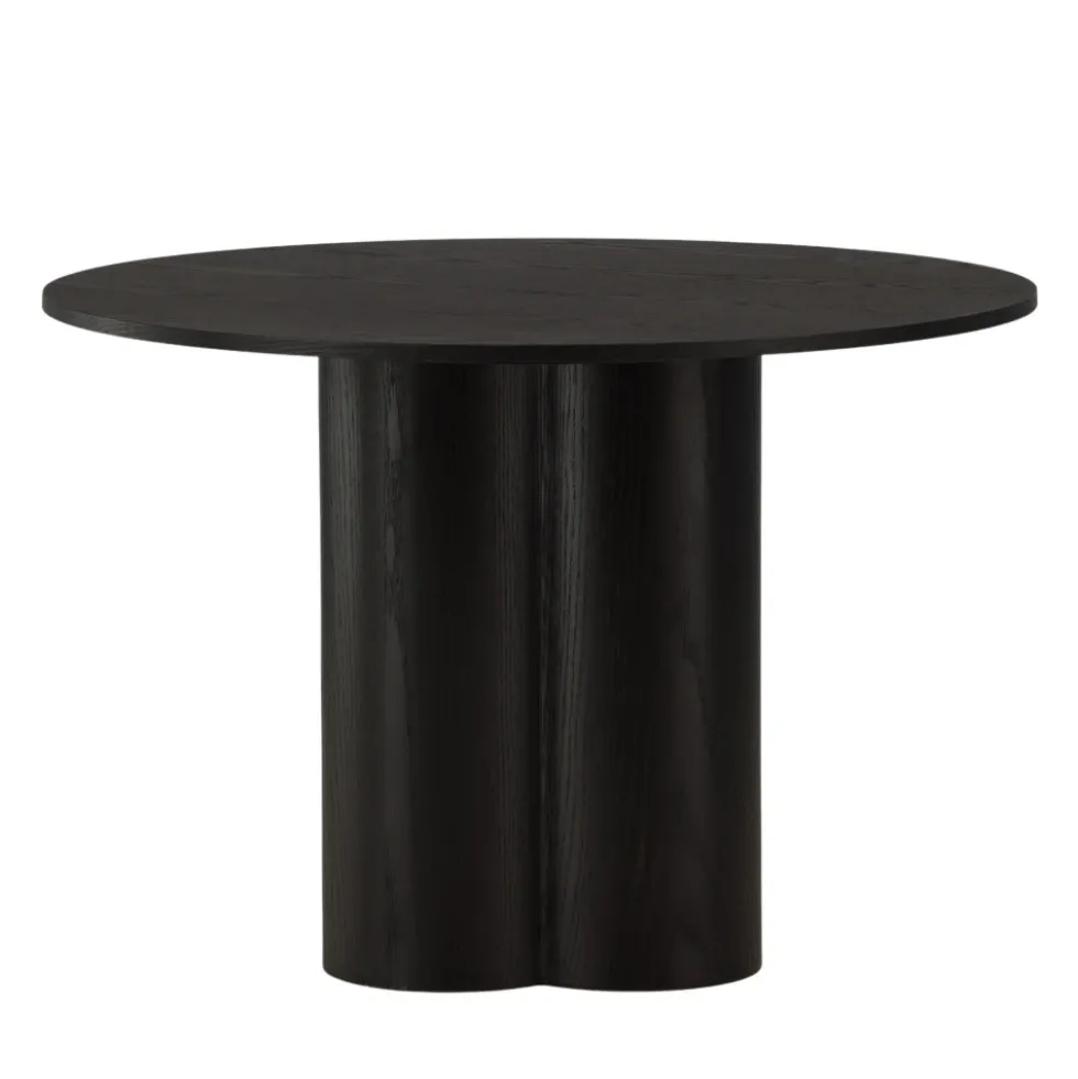 OLIVIA Table à manger 4 personnes ronde en bois