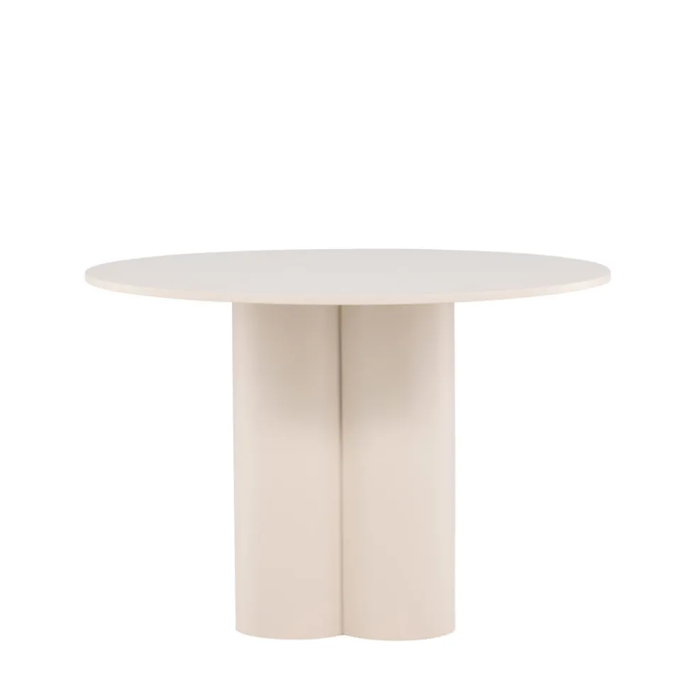 OLIVIA Table à manger 4 personnes ronde en bois