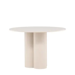 OLIVIA Table à manger 4 personnes ronde en bois