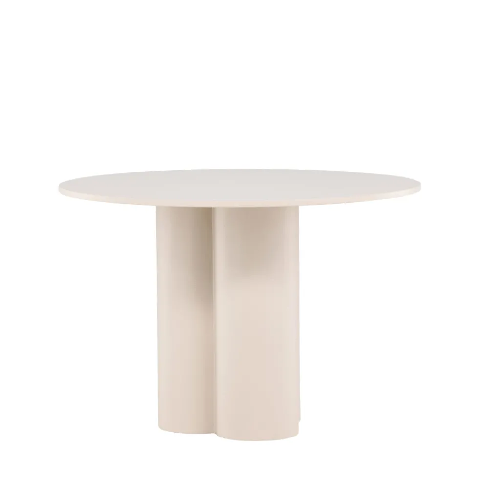 OLIVIA Table à manger 4 personnes ronde en bois
