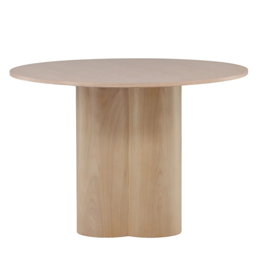 OLIVIA Table à manger 4 personnes ronde en bois