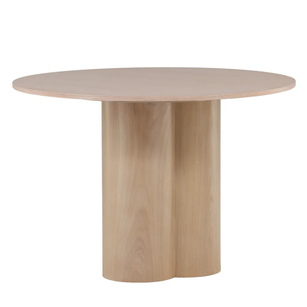 OLIVIA Table à manger 4 personnes ronde en bois
