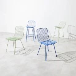 OMBRA Lot de 2 chaises design en métal