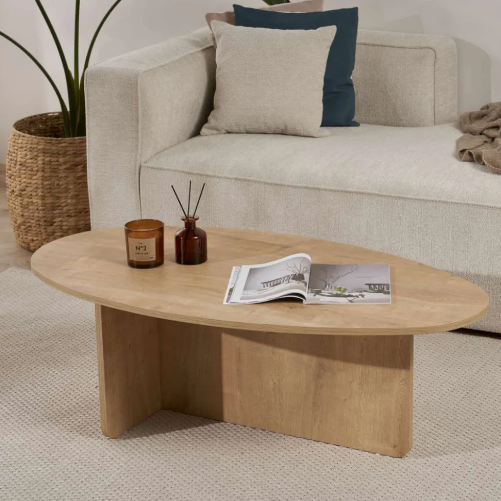 ORIS Table basse organique en bois 120x65cm