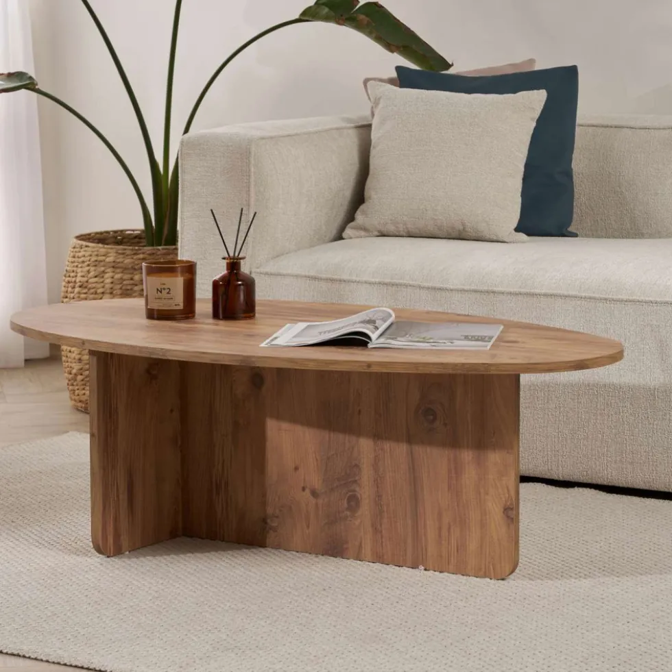 ORIS Table basse organique en bois 120x65cm