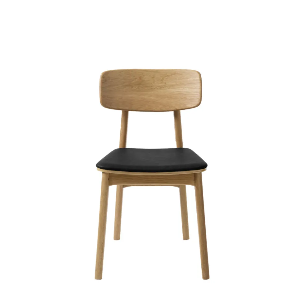 ORR Lot de 2 chaises en bois et simili
