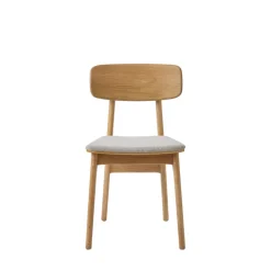 ORR Lot de 2 chaises en tissu et bois