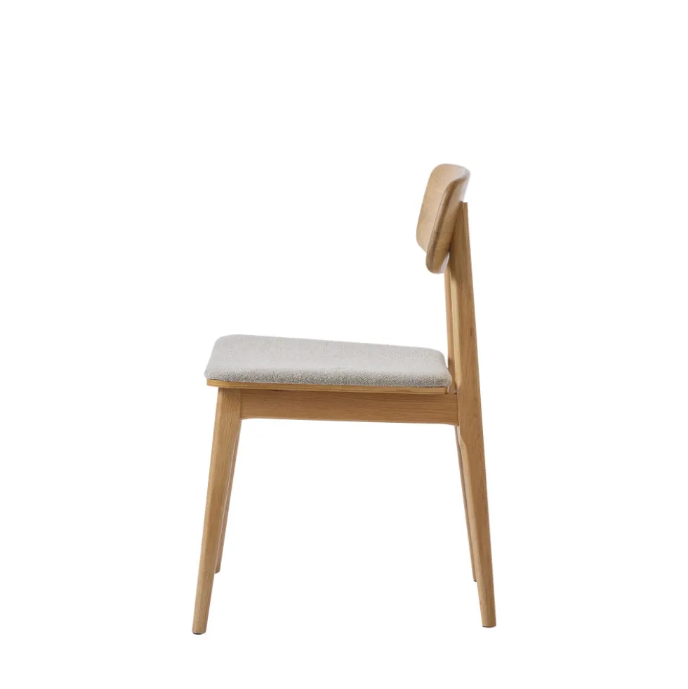 ORR Lot de 2 chaises en tissu et bois