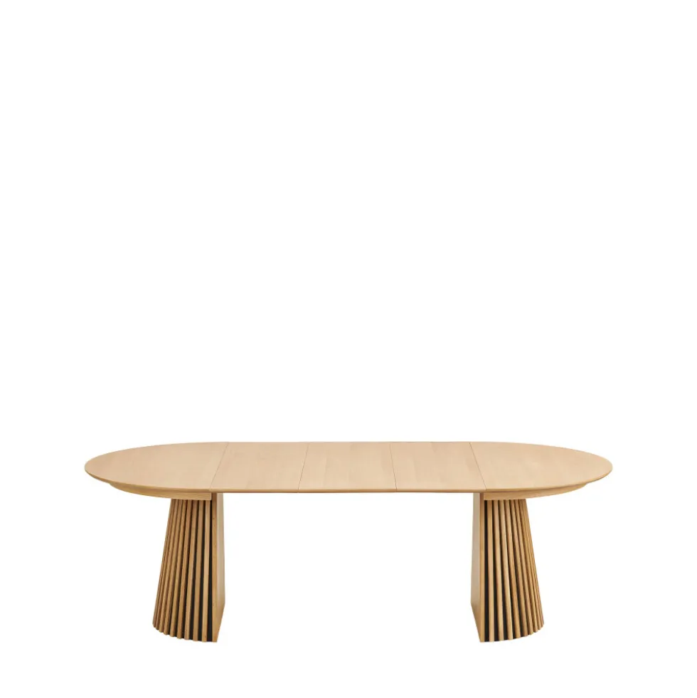 OSAKA Table à manger extensible 4 à 10 personnes 120-240x120cm en bois