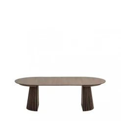 OSAKA Table à manger extensible 4 à 10 personnes 120-240x120cm en bois