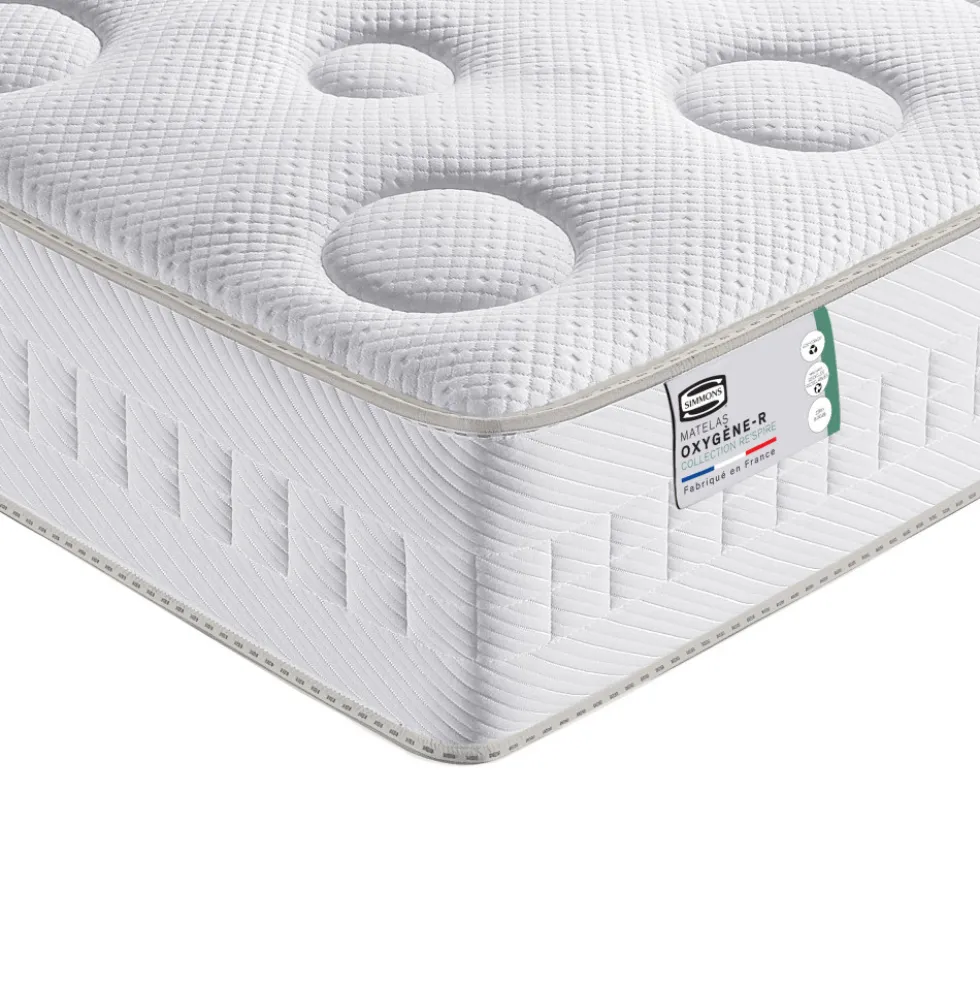 OXYGÈNE-R Matelas 100% ressorts, épaisseur 26cm, accueil moelleux