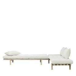 PACE Daybed en bois naturel et tissu