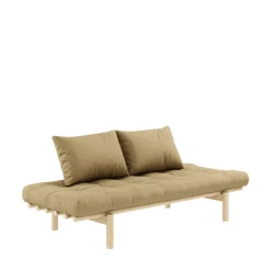 PACE Daybed en bois naturel et tissu