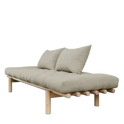 PACE Daybed en bois naturel et tissu