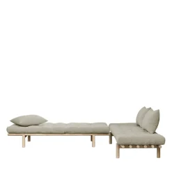 PACE Daybed en bois naturel et tissu