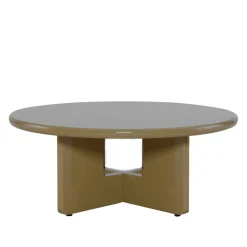 PALOMA Table basse ronde en bois laqué ø80cm