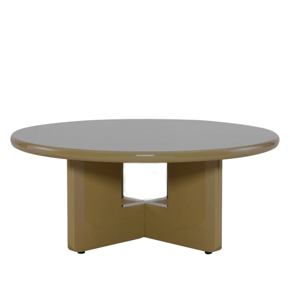PALOMA Table basse ronde en bois laqué ø80cm