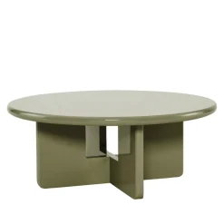 PALOMA Table basse ronde en bois laqué ø80cm