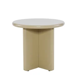 PALOMA Table d'appoint ronde en bois laqué ø50cm