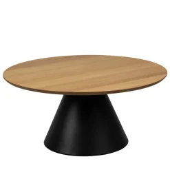 PARIDES Table basse ronde en bois ø85cm