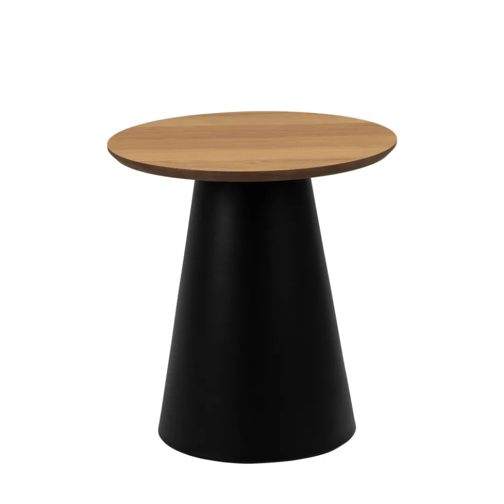 PARIDES Table d'appoint ronde en bois ø45cm