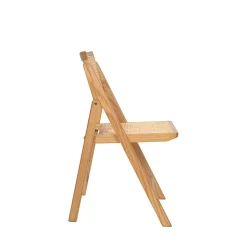 PAULA Chaise pliante en cannage et bois