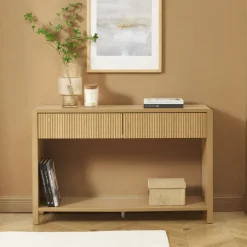 PAULA Console 2 tiroir en bois L120cm