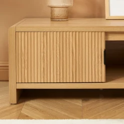 PAULA Meuble TV 2 portes en bois L160cm