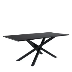 PIAZZA Table à manger 8 personnes en bois et métal
