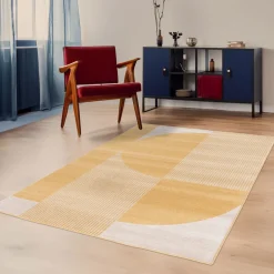 PILO Tapis à motifs géométriques arrondis