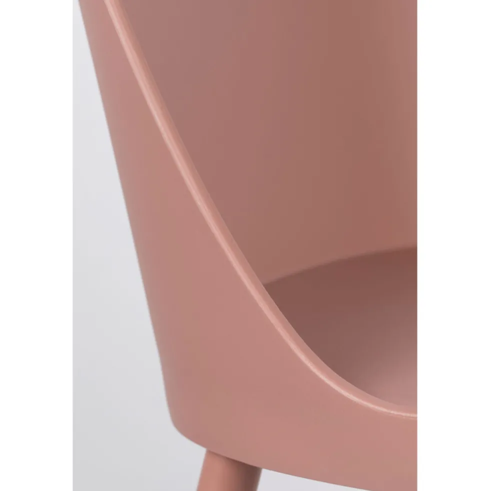 PIP Lot de 2 chaises en résine et métal