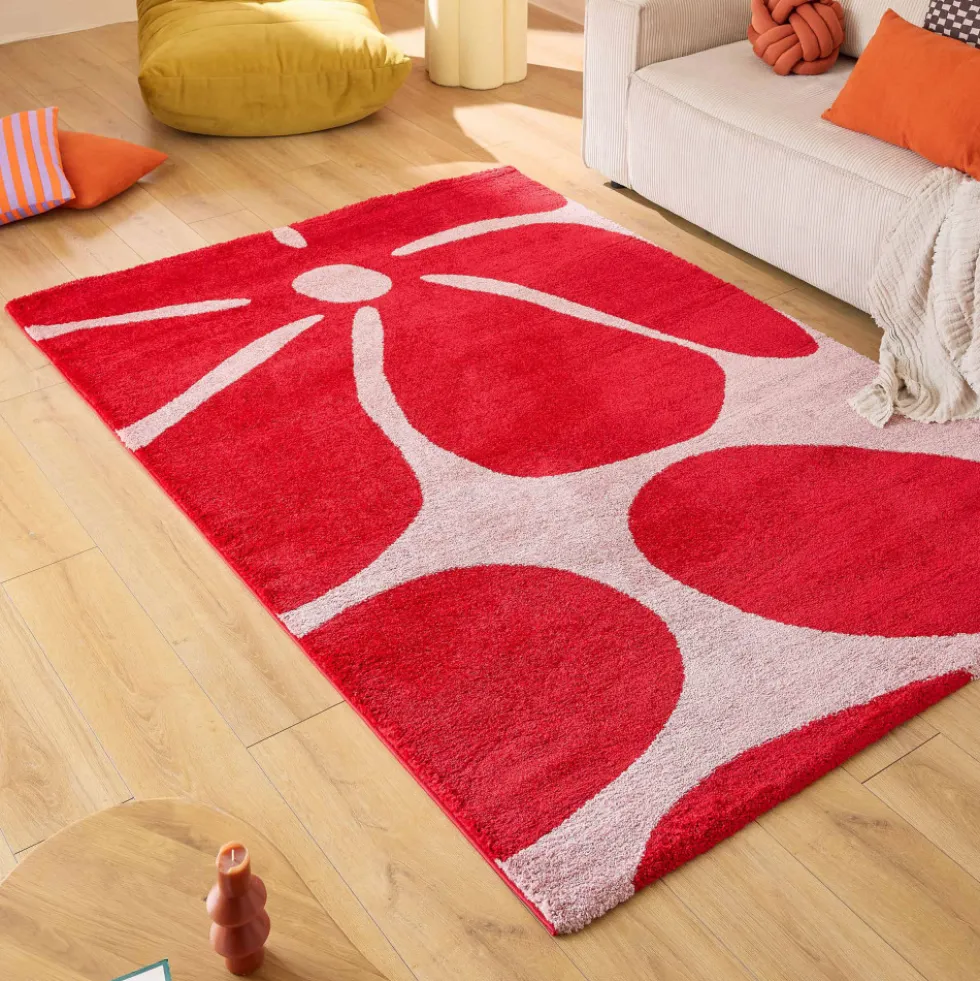 POP Tapis vintage à motif floral