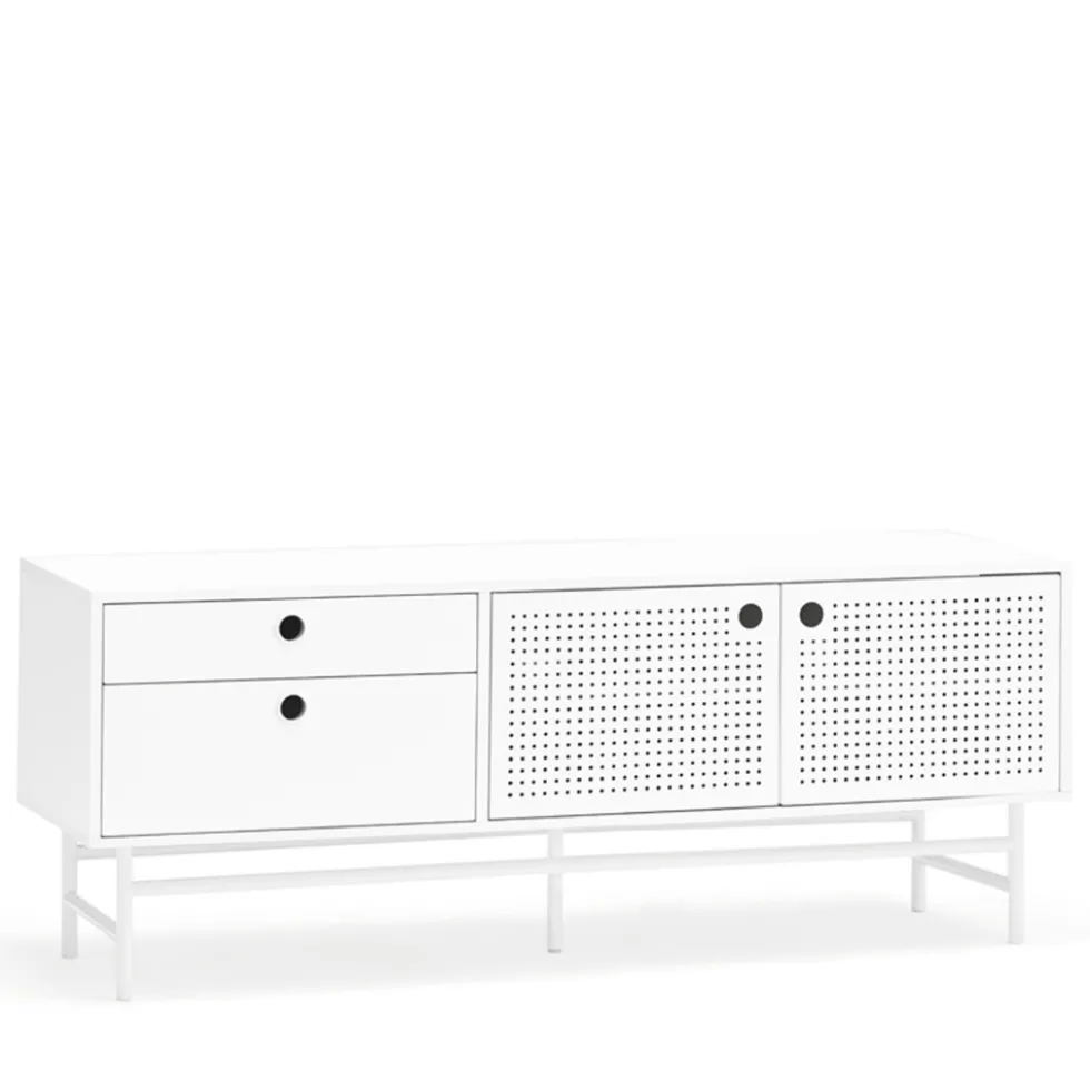 PUNTO Buffet en bois 2 portes 2 tiroirs L140cm