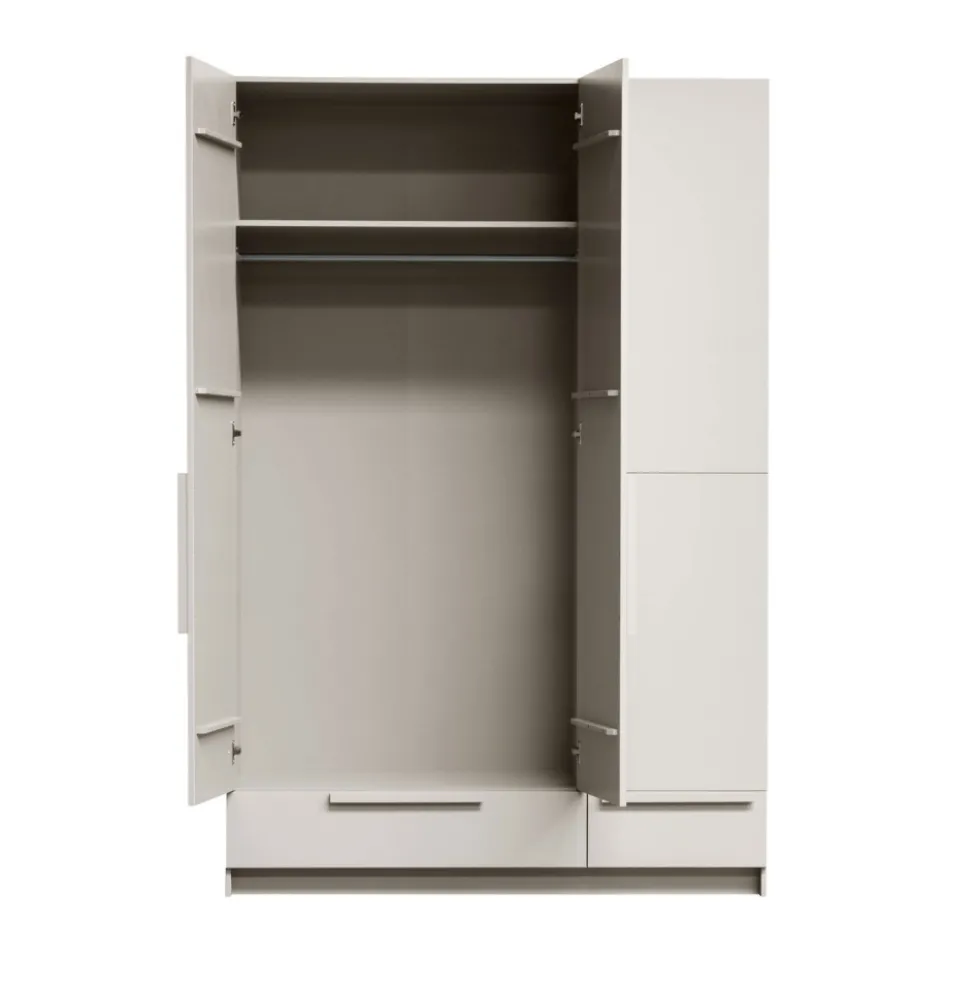 PURE Armoire 3 portes en bois H215cm
