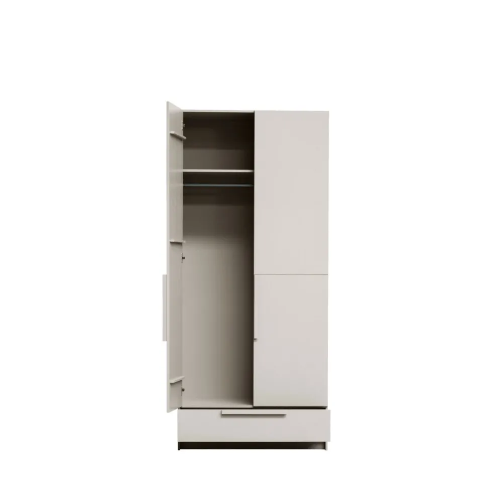 PURE Armoire 2 portes en bois L95cm