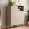 QUENOR Buffet 2 portes en bois et métal H120cm