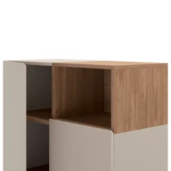 QUENOR Buffet 2 portes en bois et métal H120cm
