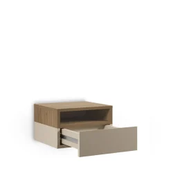 QUENOR Table de chevet murale 1 tiroir en bois
