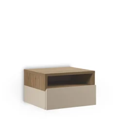 QUENOR Table de chevet murale 1 tiroir en bois