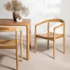 RADEN Lot de 2 fauteuils de table en teck