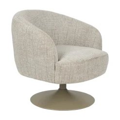 RENATE Fauteuil pivotant en tissu et métal